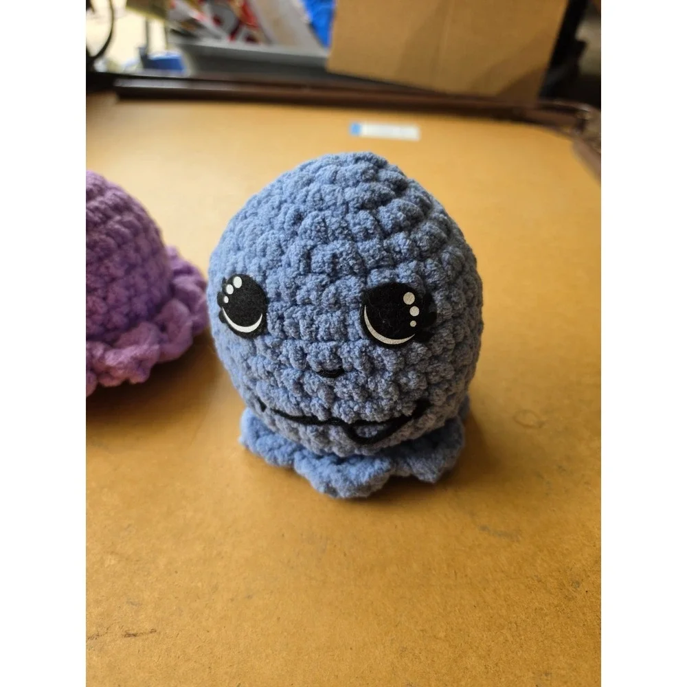 3 Handmade Octopus / Octopi Blue, Pink, Purple 4